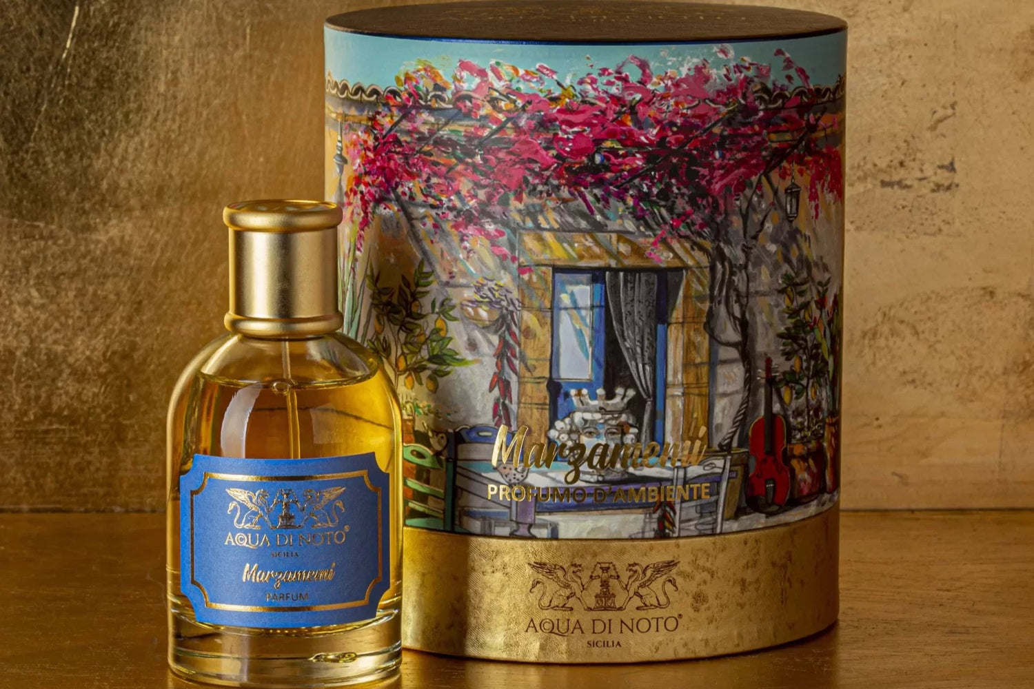 Das exklusive Parfum Marzamemi der Nischenduftparfumerie Acqua di Noto mit der hochwertigen und handgefertigten Verpackung
