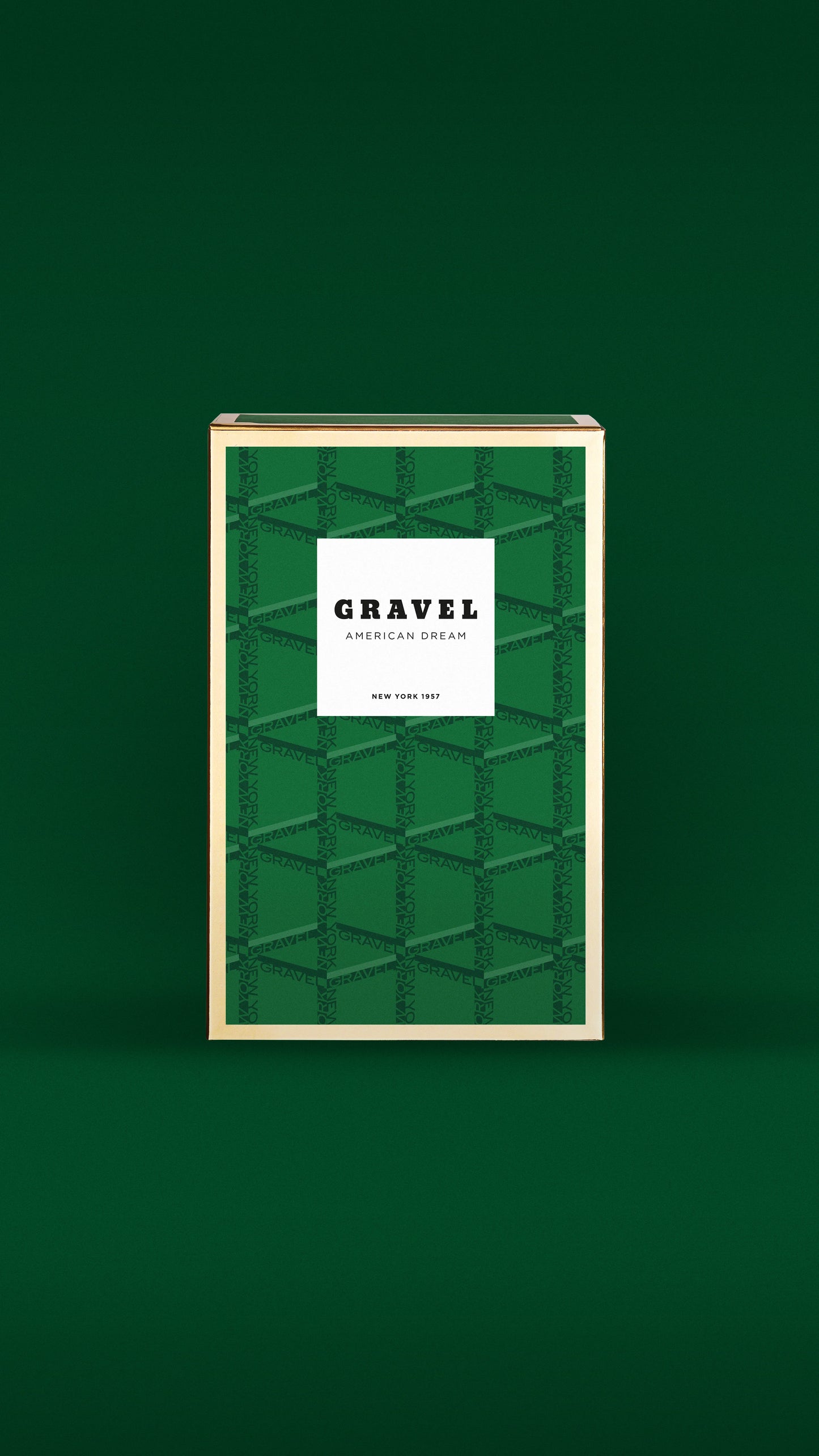 Grüne Verpackung mit dem Nischenduft American Dream von Gravel