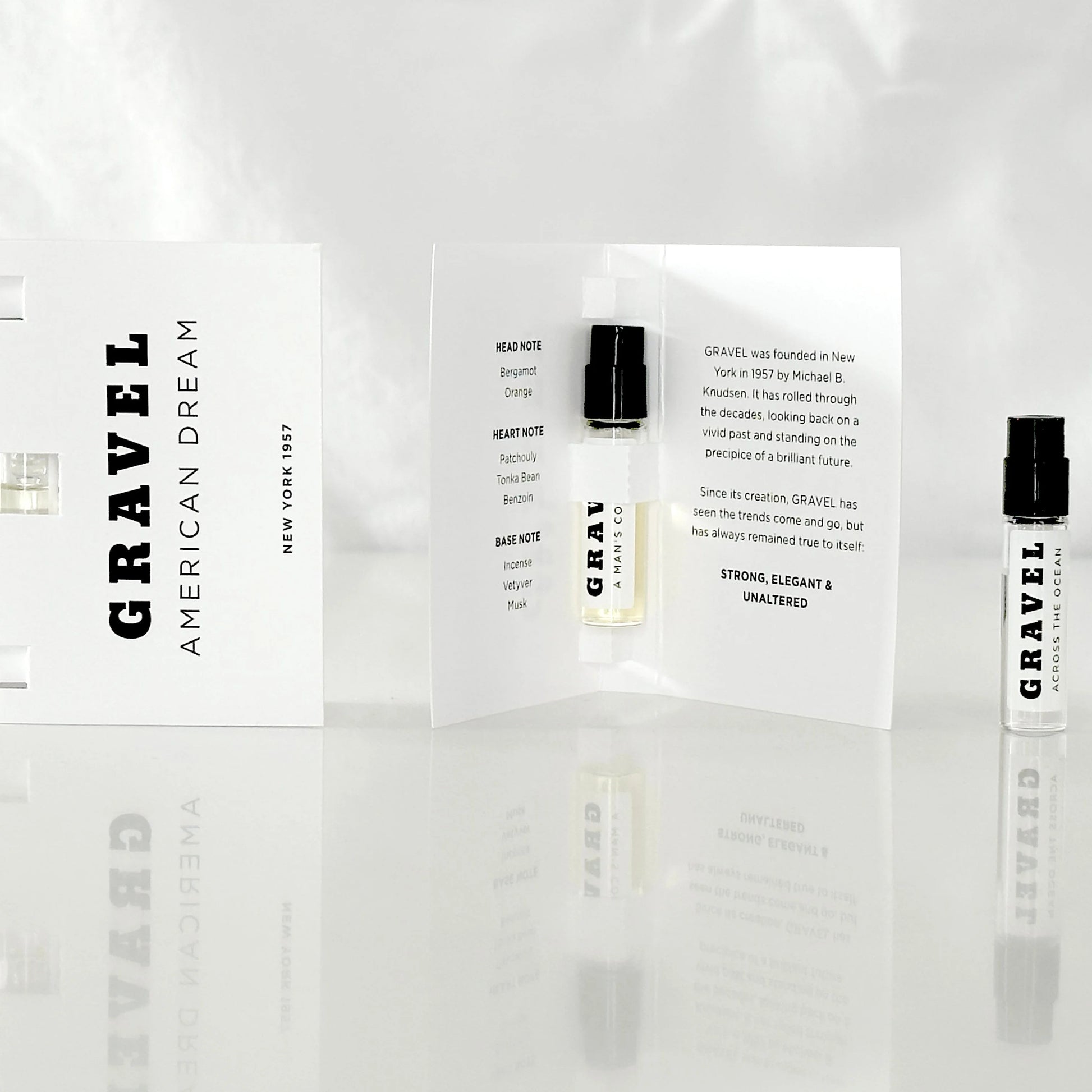 Discovery Set mit einem Nischenparfum von Gravel in einer Schachtel