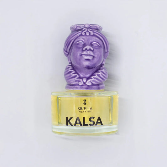 Der Nischenduft Kalsa der Marke Sikelia mit einer lila Keramtikkappe im 50ml Format