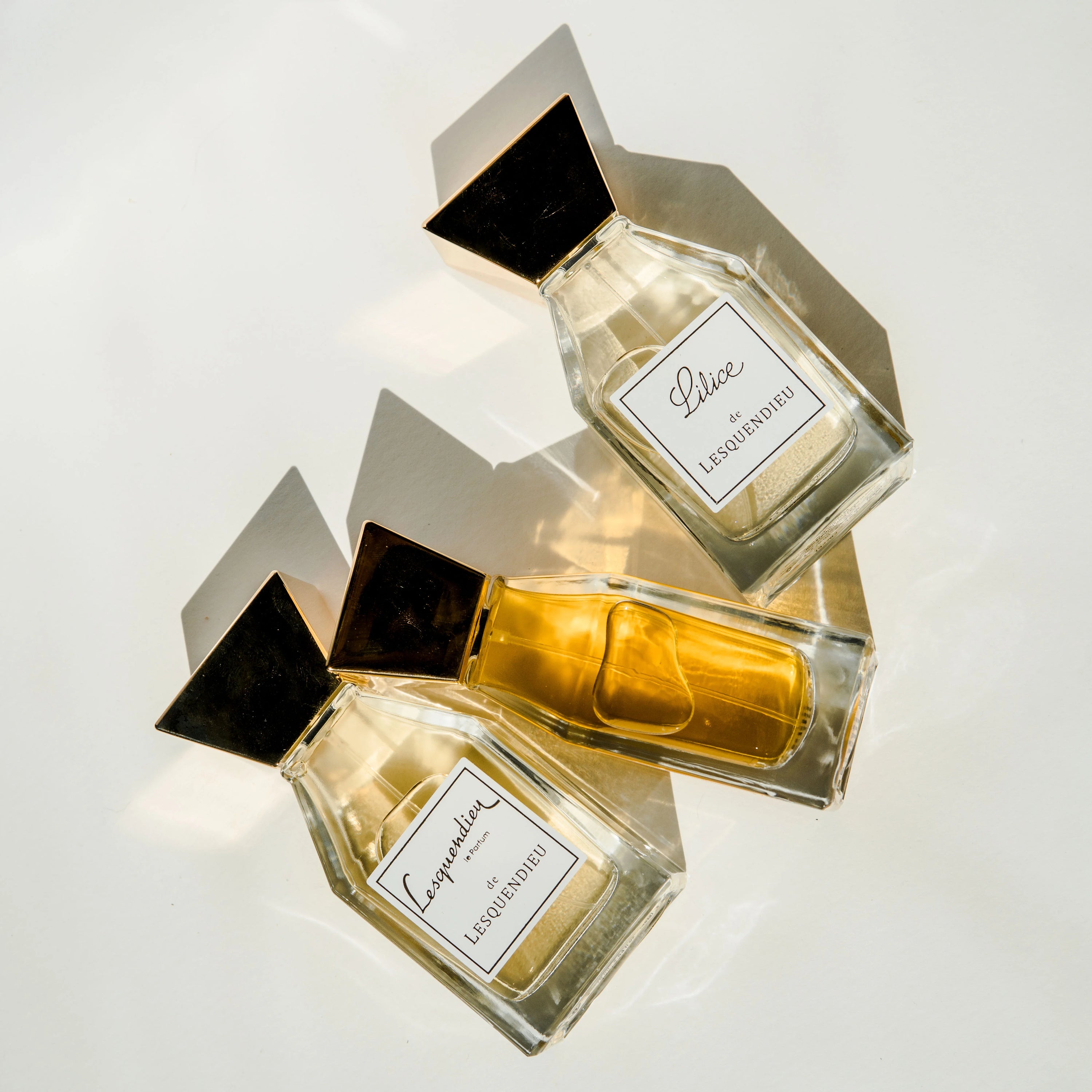 verschiedene Nischenparfums der Marke lesquendieu nebeneinander liegend