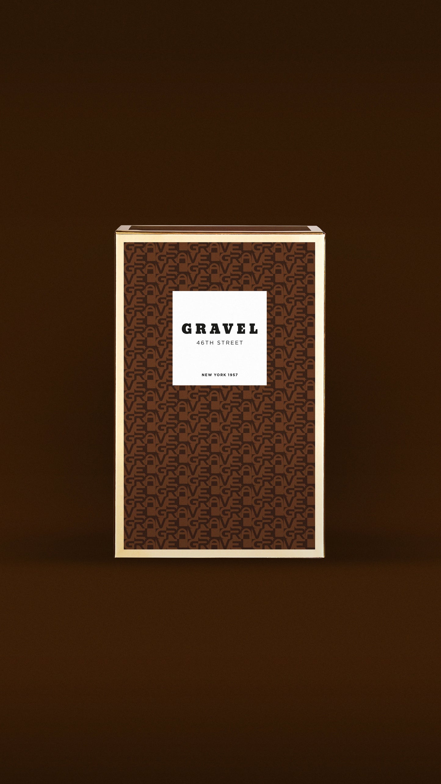 Braune Verpackung mit dem Nischenduft 46th Street von Gravel