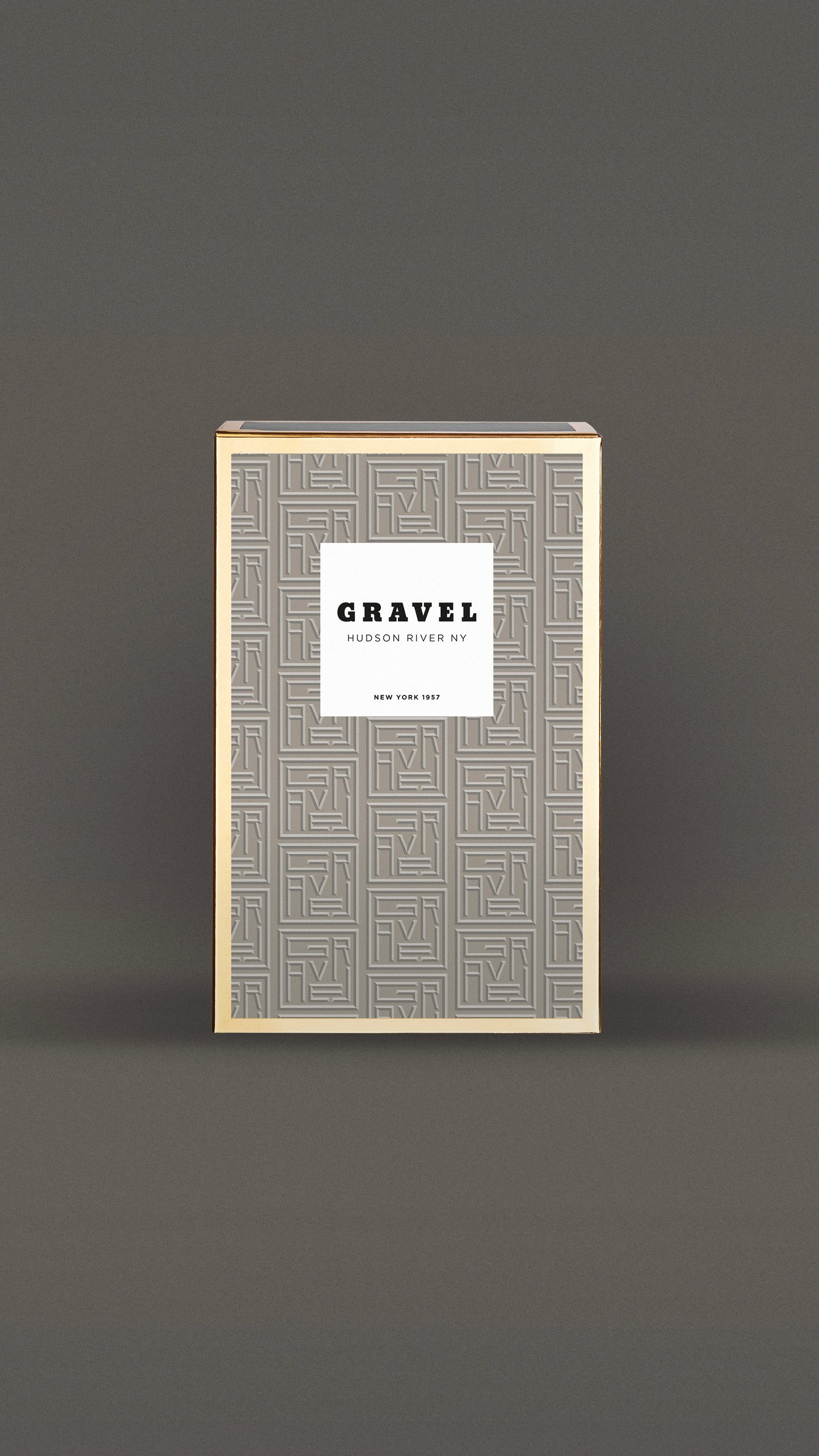 Graue Verpackung mit dem Nischenduft Hudson River New York von Gravel