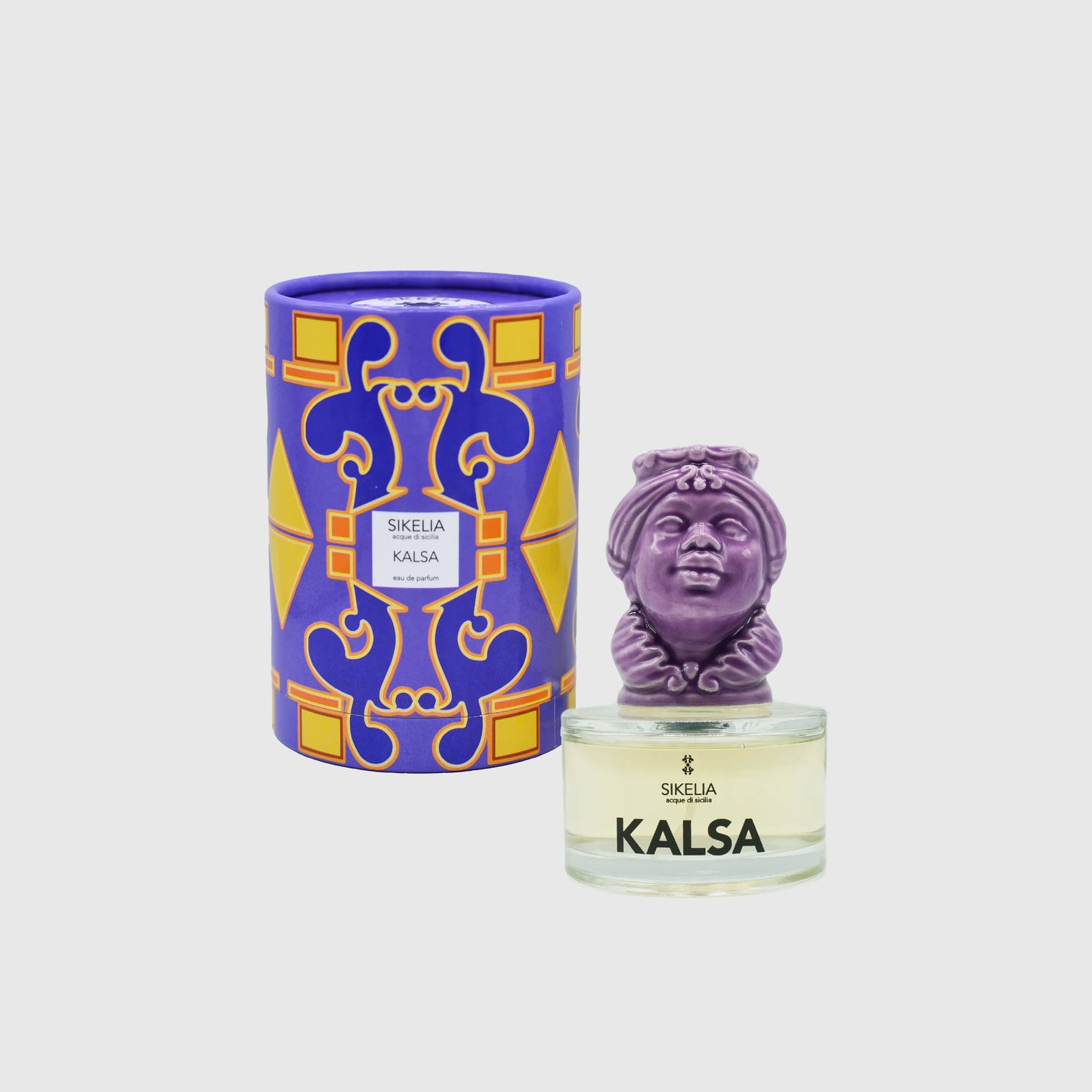 Die blaue Verpackung des Nischenduftes Kalsa der Marke Sikelia